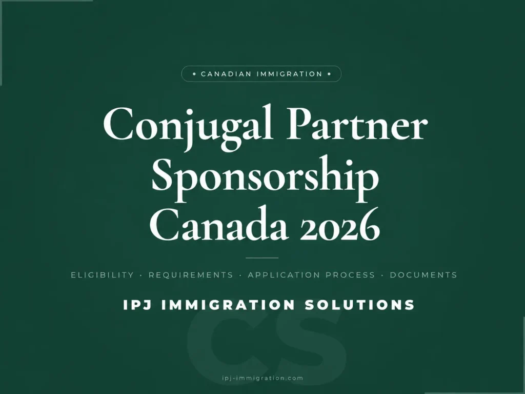 Conjugal partner sponsorship application process in Canada for immigration in 2026.